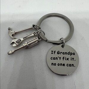 Keychain Affirmation Gift IF GRANDPA CAN’T FIX IT, NO ONE CAN NIB